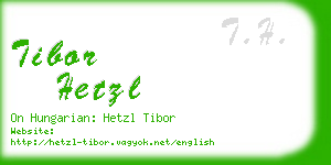 tibor hetzl business card